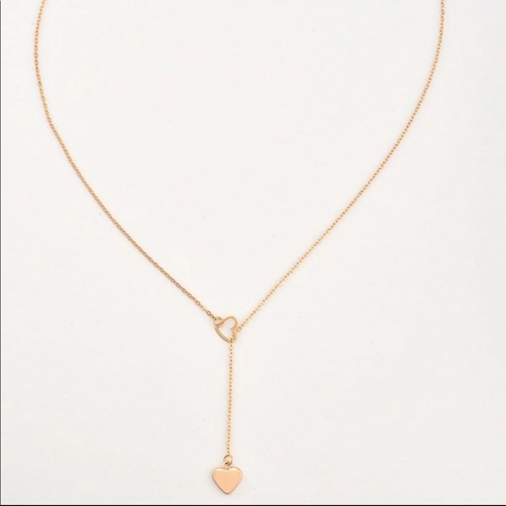 • Jessie • Heart Lariat Necklace - Picture 2 of 3